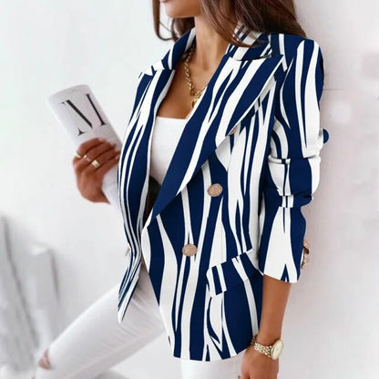 Turn-Down Collar Office Lady Style Blazer Jackets