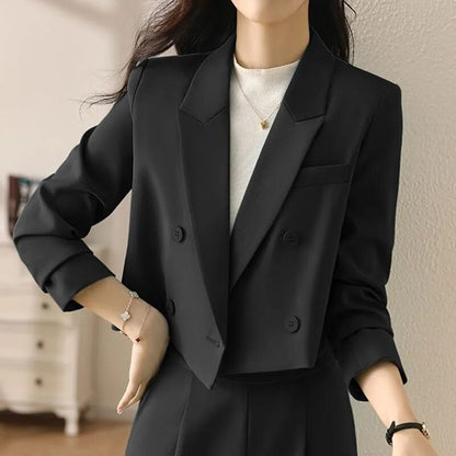 Double-Breasted Cropped Blazers For Women