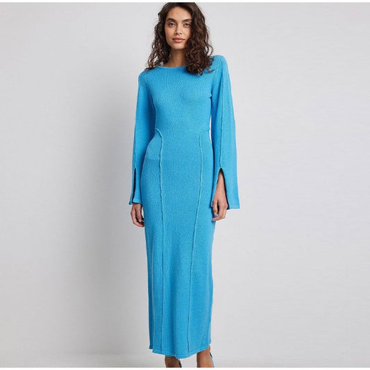 Blue Beauty Elegant Bodycon Maxi Dress