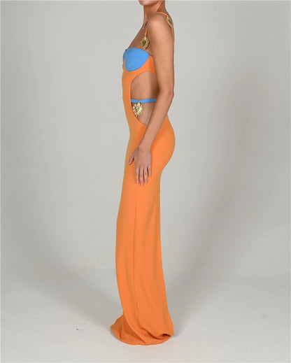 Red Carpet Ready Backless Maxi Dress