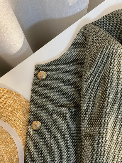 New Single Breasted French Style Blazer Jacket