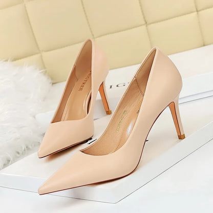 Women Elegant 7.5cm High Heels Office Style Shoes