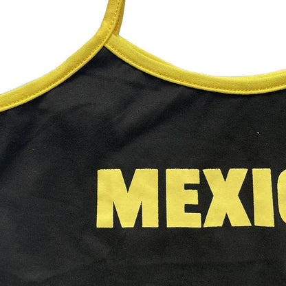 Sexy 1982 MEXICO Printed Sleeveless Crop Top