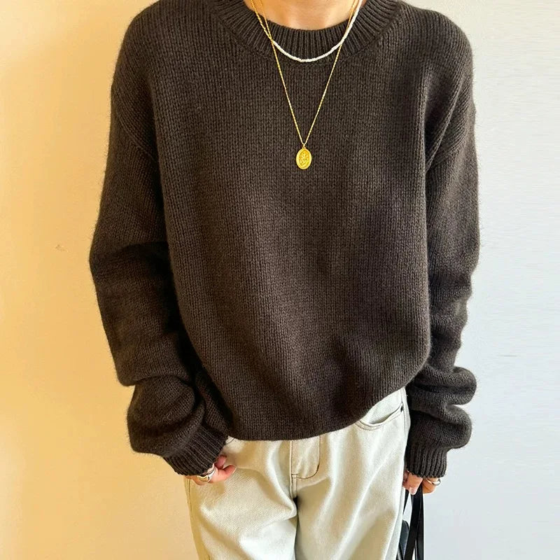 Casual Comfortable O-Neck Knit Sweaters