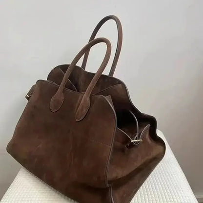 Vintage Top-Handle Bag for Women - High-End Large Capacity Autumn Winter Handbag