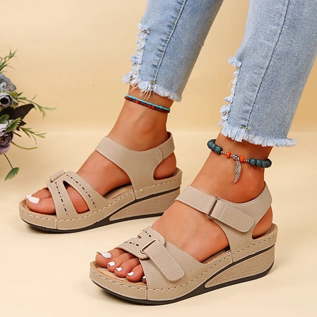 Free Walking Slip On Open Toe Style Soft Women Sandals