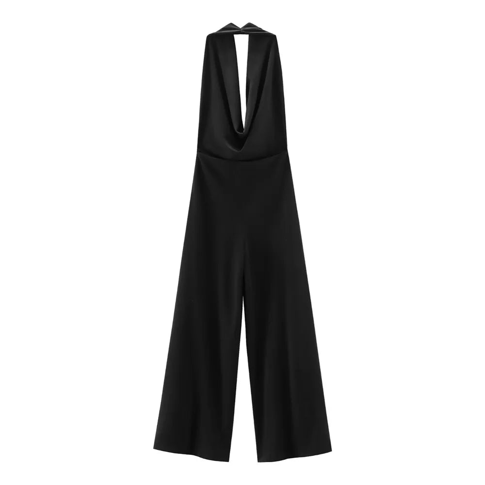 New Fashionable Style Hanging Neck Open Back Jumpsuit