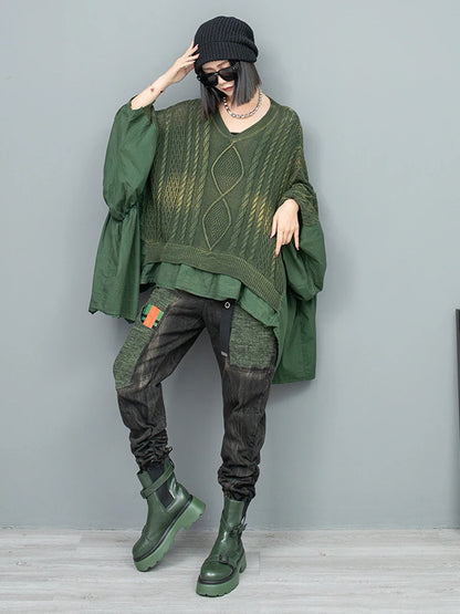 Batwing Sleeve Loose Knitted Sweaters