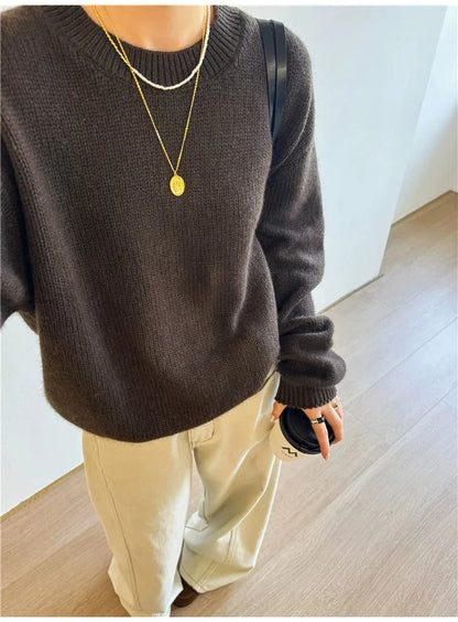 Casual Comfortable O-Neck Knit Sweaters