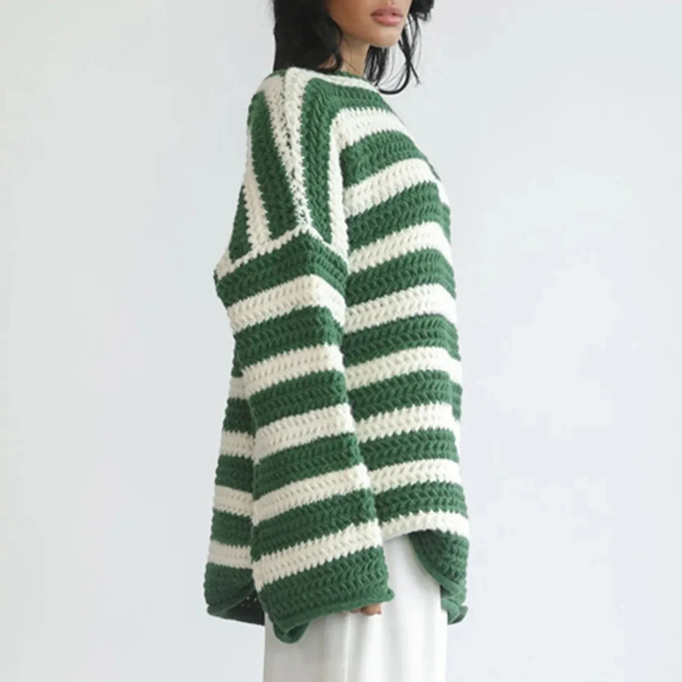 Korean Fashion Striped Oversized Sweaters