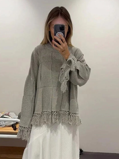 Cool Tassel Design Warmy Winter Knit Sweater