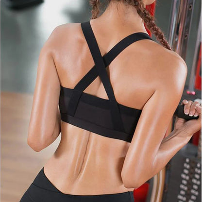 2025 Crisscross Strappy Sports Bra for Women Push Up Wirefree Padded Gym & Yoga Workout Activewear