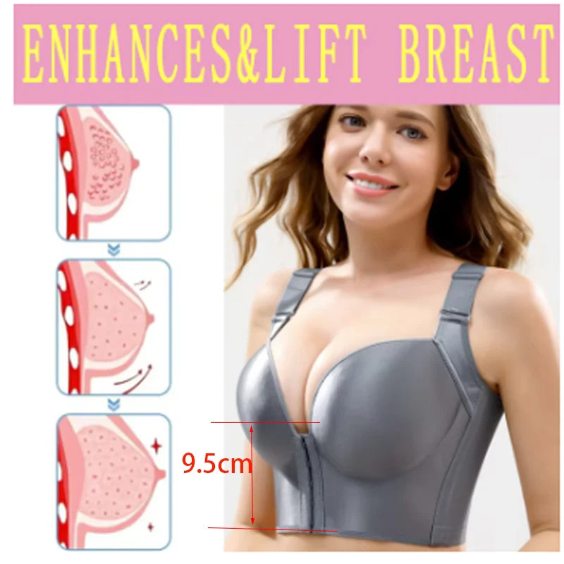 Reinforced Support Bra for Women Plus Size Coverage Back Fat Bras Deep Cup Support Posture Brassiere Sexy Lingerie