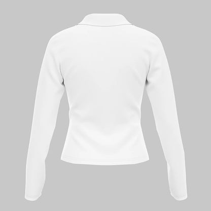 All-Season Women's Blouse | Single-Breasted Button Long Sleeve Lapel Shirt for Office Lady Style