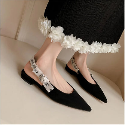 2025 Fashion Pointed-Toe High Heel Sandals - Luxury Solid Color Buckle Shoes for Women, Elegant Autumn Style