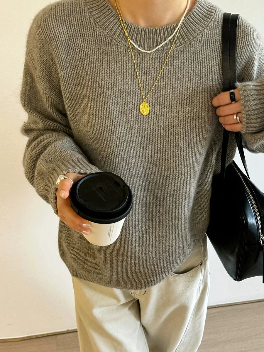 Casual Comfortable O-Neck Knit Sweaters