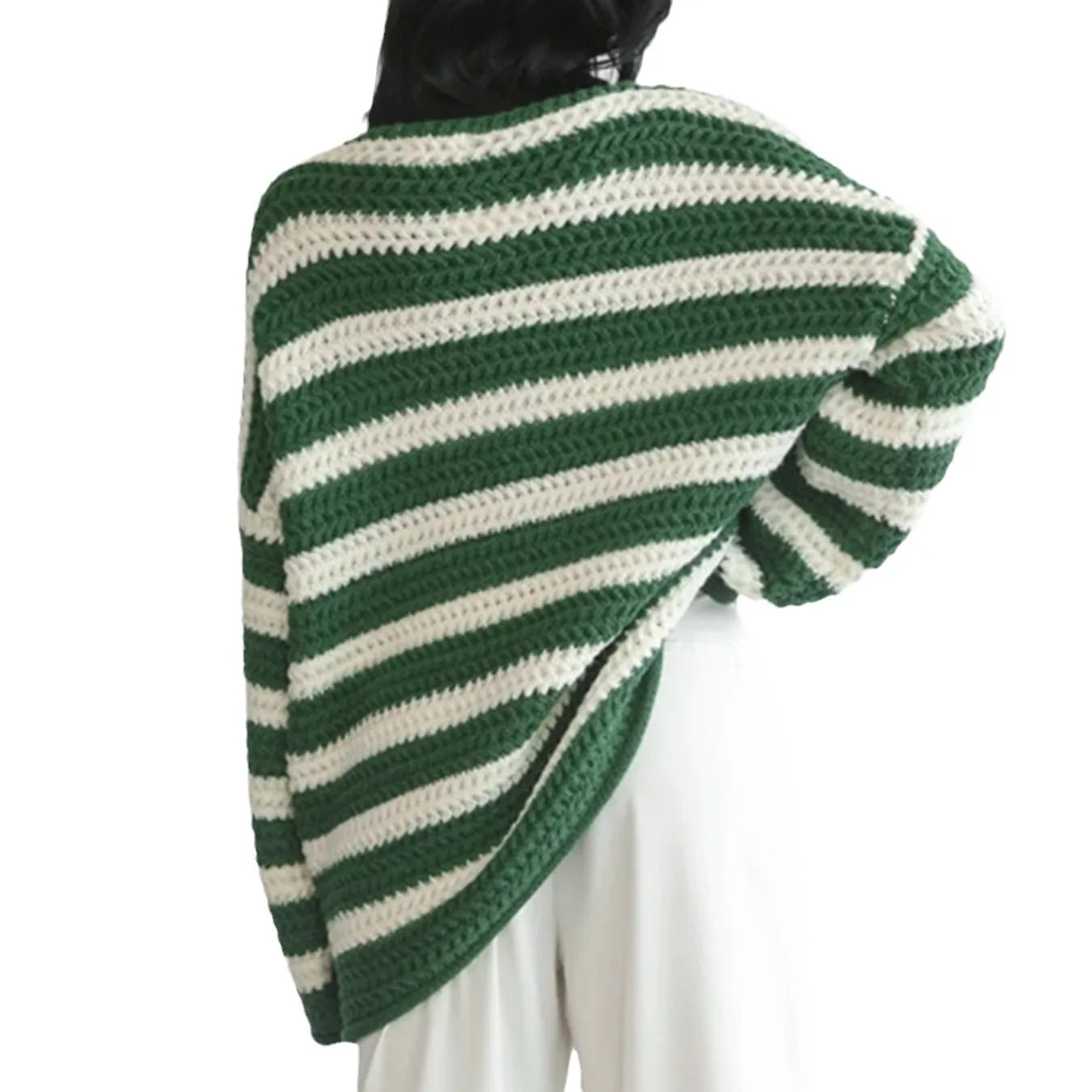 Korean Fashion Striped Oversized Sweaters