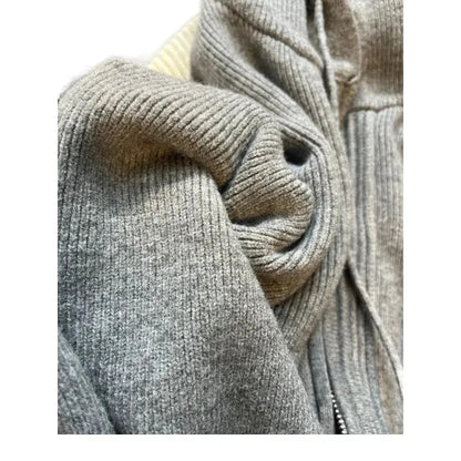 Casual Long Sleeve Grey Hoodies