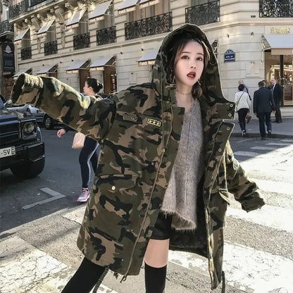 2025 Women's Long White Duck Down Jacket Warm Thick Knee-Length Winter Coat with Turn-Down Collar & Drawstring