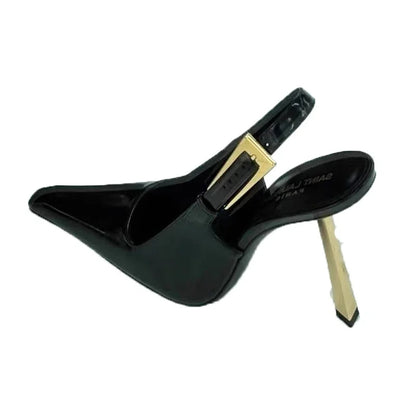 Elegant Slingback High Heels - Sexy Pointed Toe Sandals for Women, Fashion Designer Slides