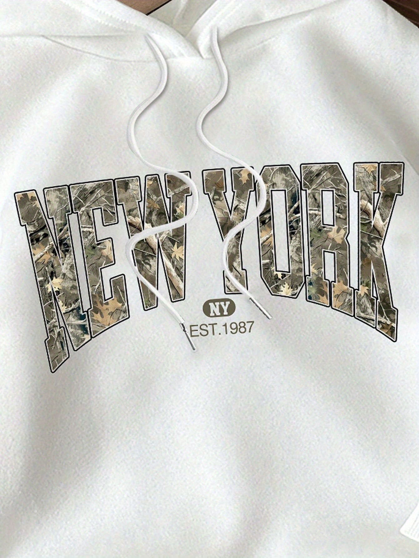 Trendy New York Letter Print Hoodie – Casual Long Sleeve Sweatshirt for Women, Cozy & Stylish Streetwear