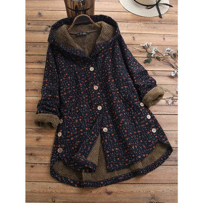 Irregular Style Single-Breasted Loose Thick Coat