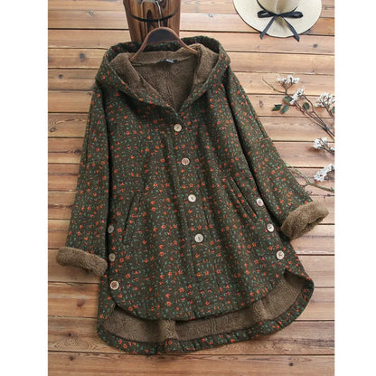 Irregular Style Single-Breasted Loose Thick Coat