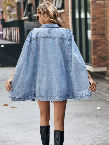 New Sleeve Style Vintage Single Breasted Denim Jacket