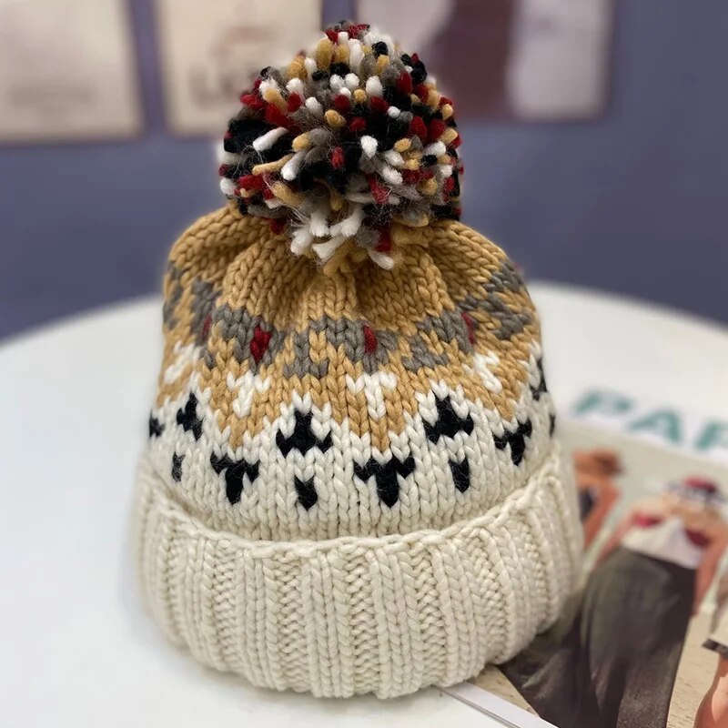 Winter Wool Warm Beanies Hats For Women