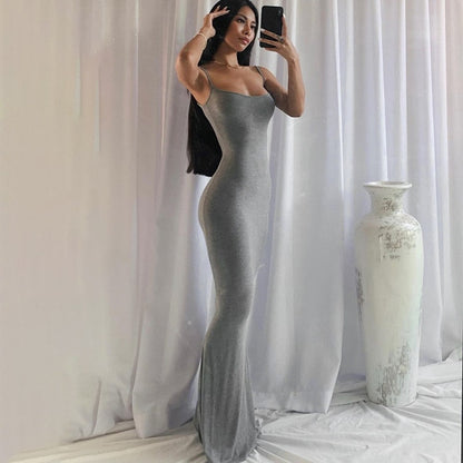 Sexy Bodycon Party Club Style Backless Evening Maxi Dress