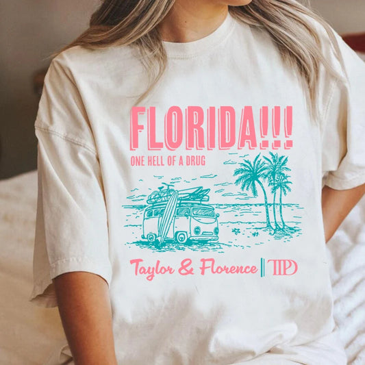 Florida One Hell Graphic Cotton T-Shirts