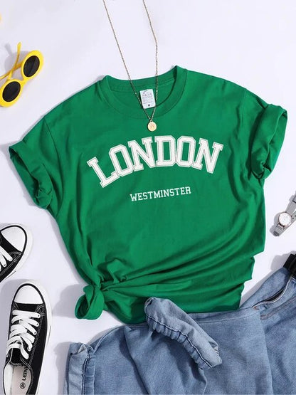 Comfortable London Westminster Print Woman T-Shirts