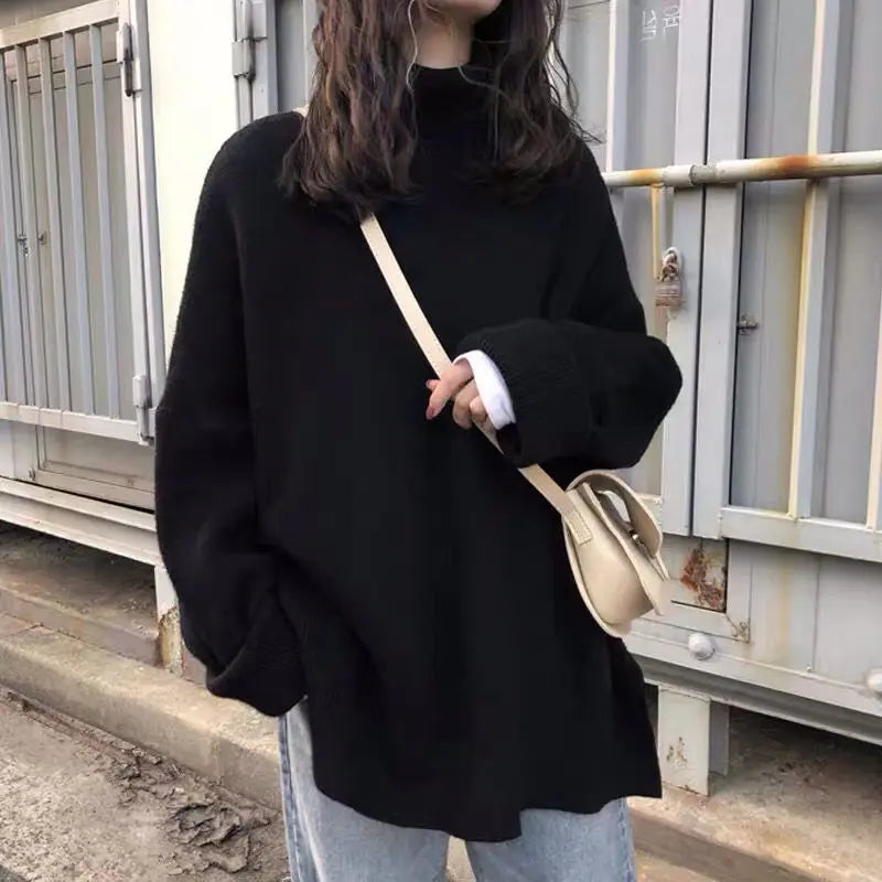 New High-Neck Loose Fit Thick Sweaters