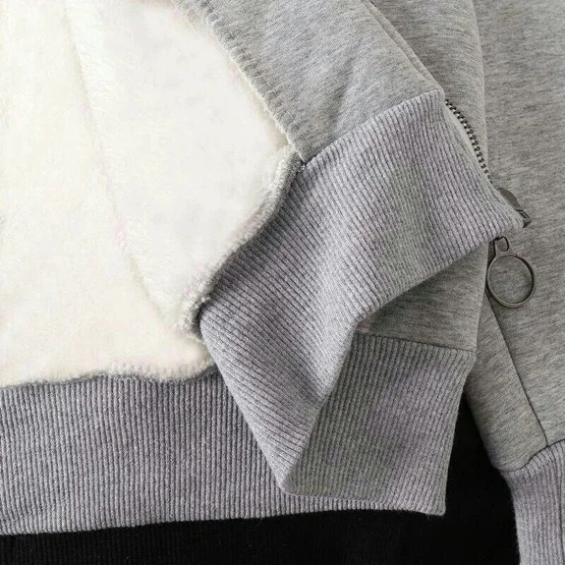 Plush Inside Thick Warm Zipper Hoodies