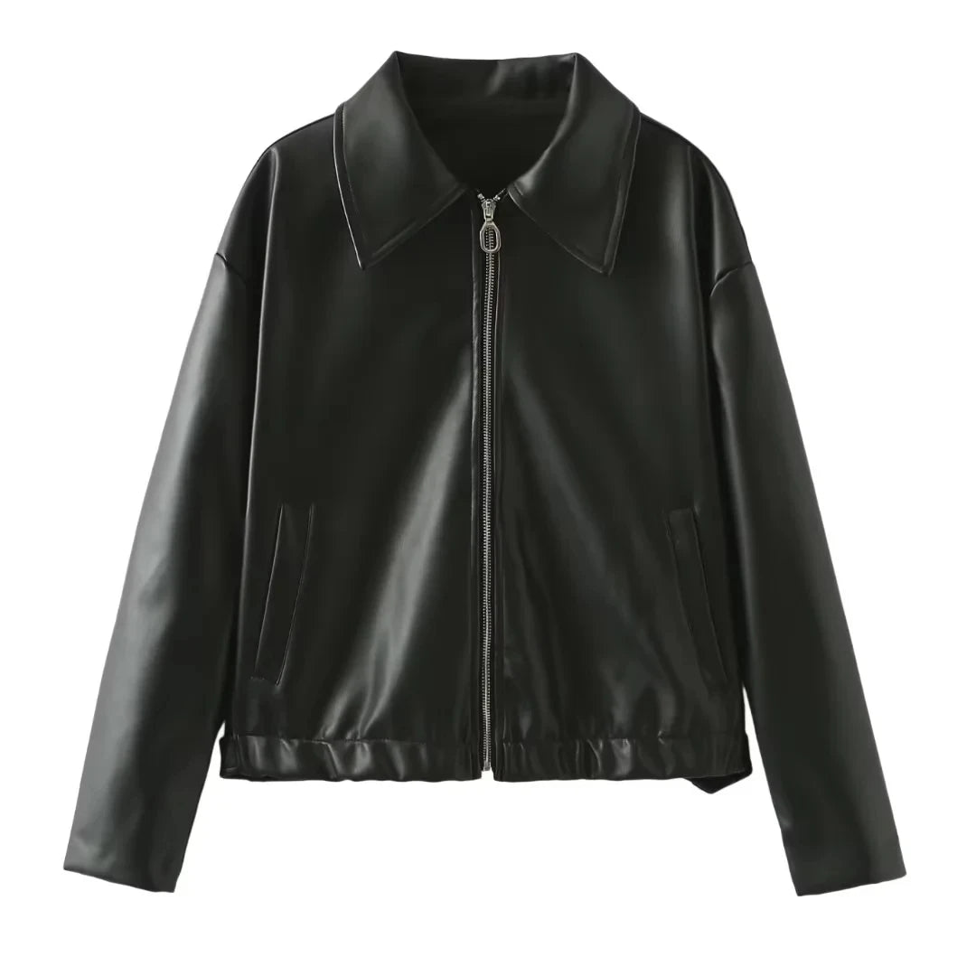 New Elegant Streetwear Style Leather Jackets