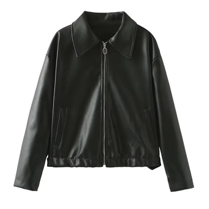 New Elegant Streetwear Style Leather Jackets