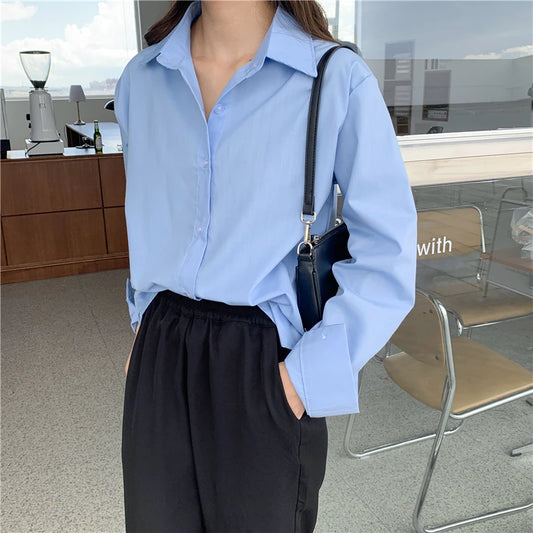 Elegant Office Style All Cotton Women Blouses Shirts