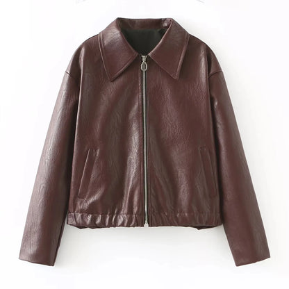 New Elegant Streetwear Style Leather Jackets