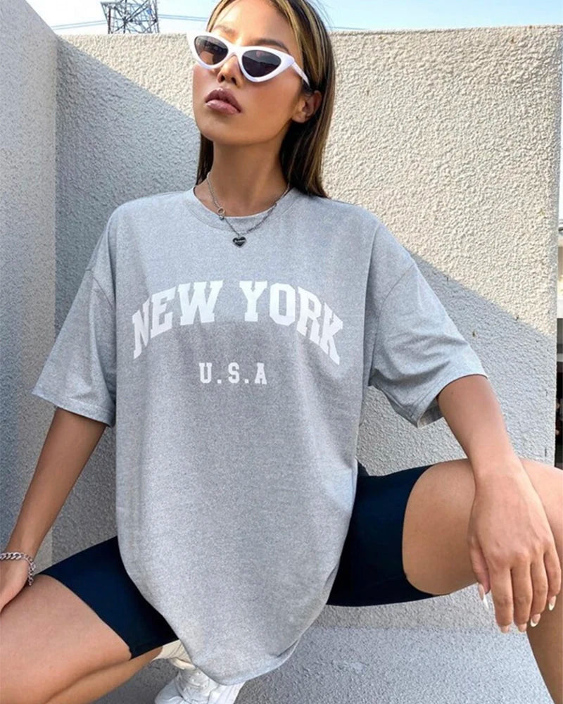 Cool New York Printed O-Neck T-Shirts