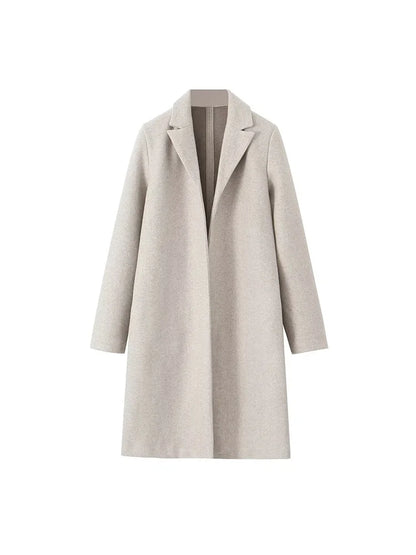 Women Fashion Open Stitch Long Trench Coats