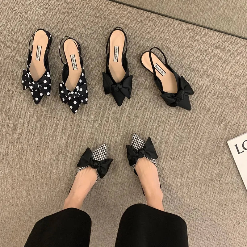 Pointed Low Heel Women Sandal Shoes