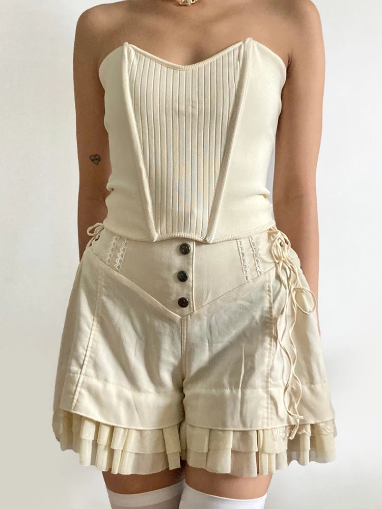 Sweet Ruffles High-Waisted Shorts