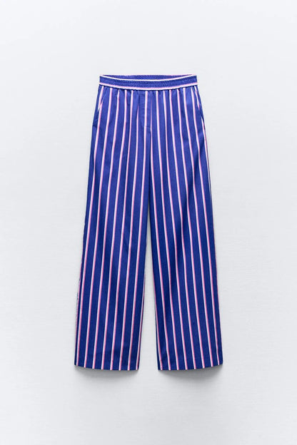 Striped Elegance Pant Set