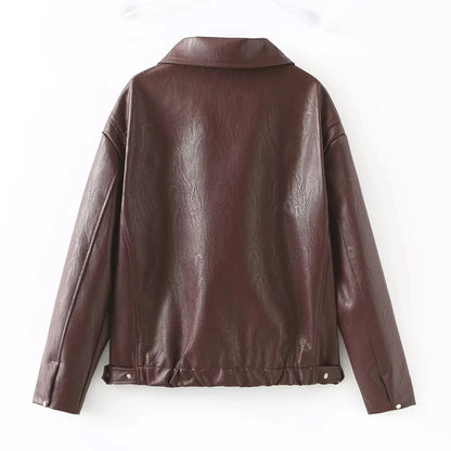 New Elegant Streetwear Style Leather Jackets