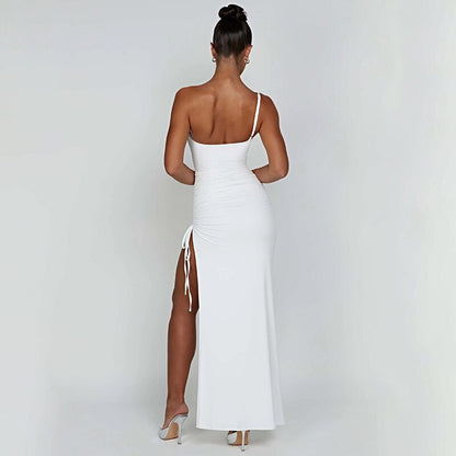 Allure in Motion One Shoulder Maxi Dress