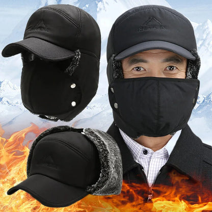 Extreme Cold Fighter Head Face Protector Bomber Hats
