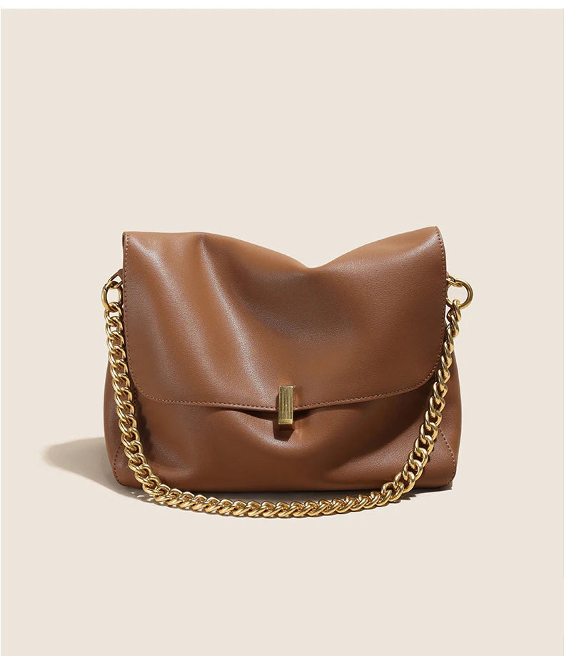 Luxe Korean Leather Shoulder Bag