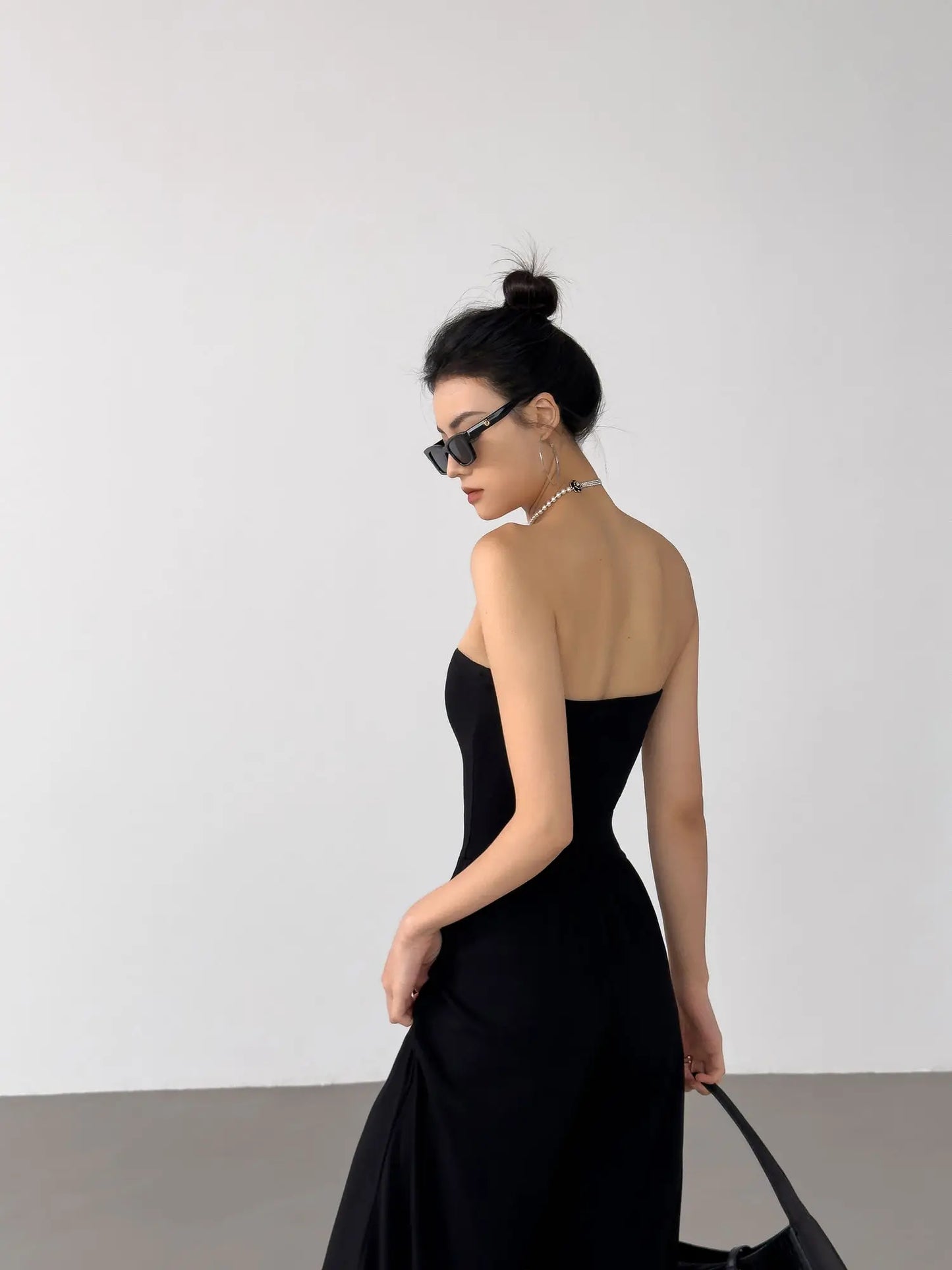 Retro Loose Style Black Elegant Jumpsuits For Women