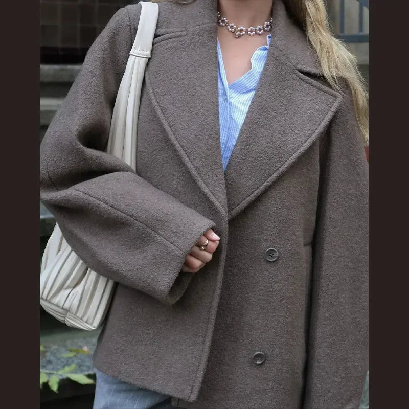 Chic Double Breasted Wool Coats