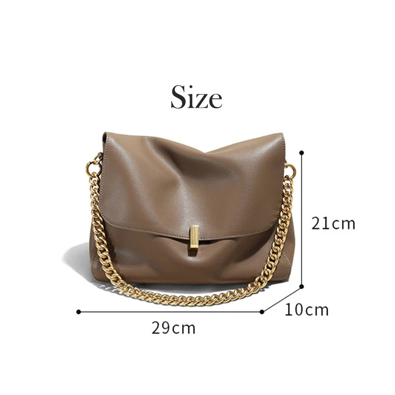 Luxe Korean Leather Shoulder Bag